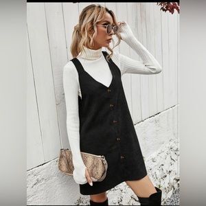 Shein. Button front corduroy dress